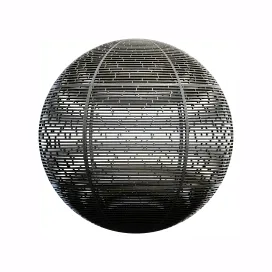 Patterned iron panels fence 2